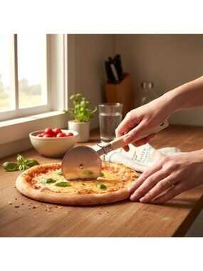 Ekco Stainless Steel Pastry & Pizza Cutter With Safety Guard